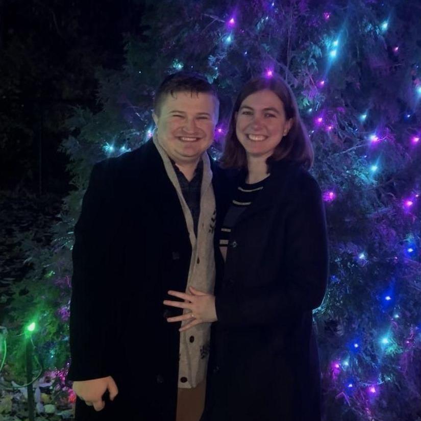 Sean took Jami back to one of their very first dates in Ohio, the Toledo Zoo Lights, for their 8th anniversary. She said yes!