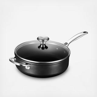Toughened Nonstick Covered Saute Pan with Helper Handle
