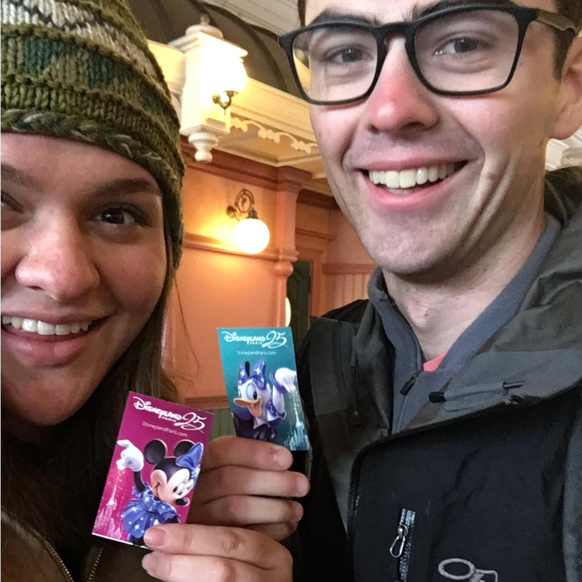 Our Junior year, Lacey studied abroad in St. Andrews and Tommy studied abroad in Morocco. He visited her there, and they travelled to Disneyland Paris.