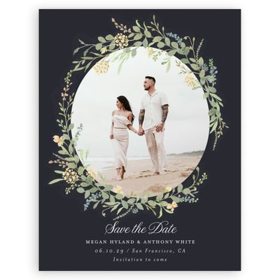 Ebony, Black Wedding Digital Save the Date - Nektar Portrait