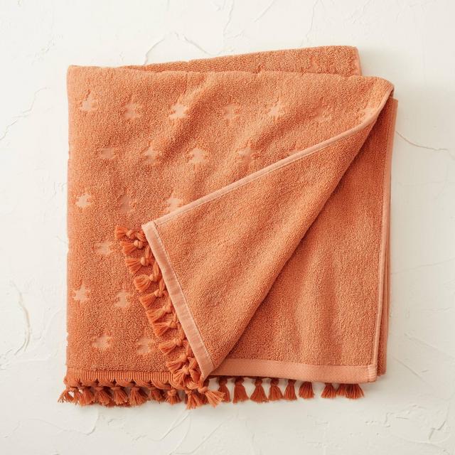Jacquard Bath Towel with Fringe Rose - Opalhouse™ designed with Jungalow™