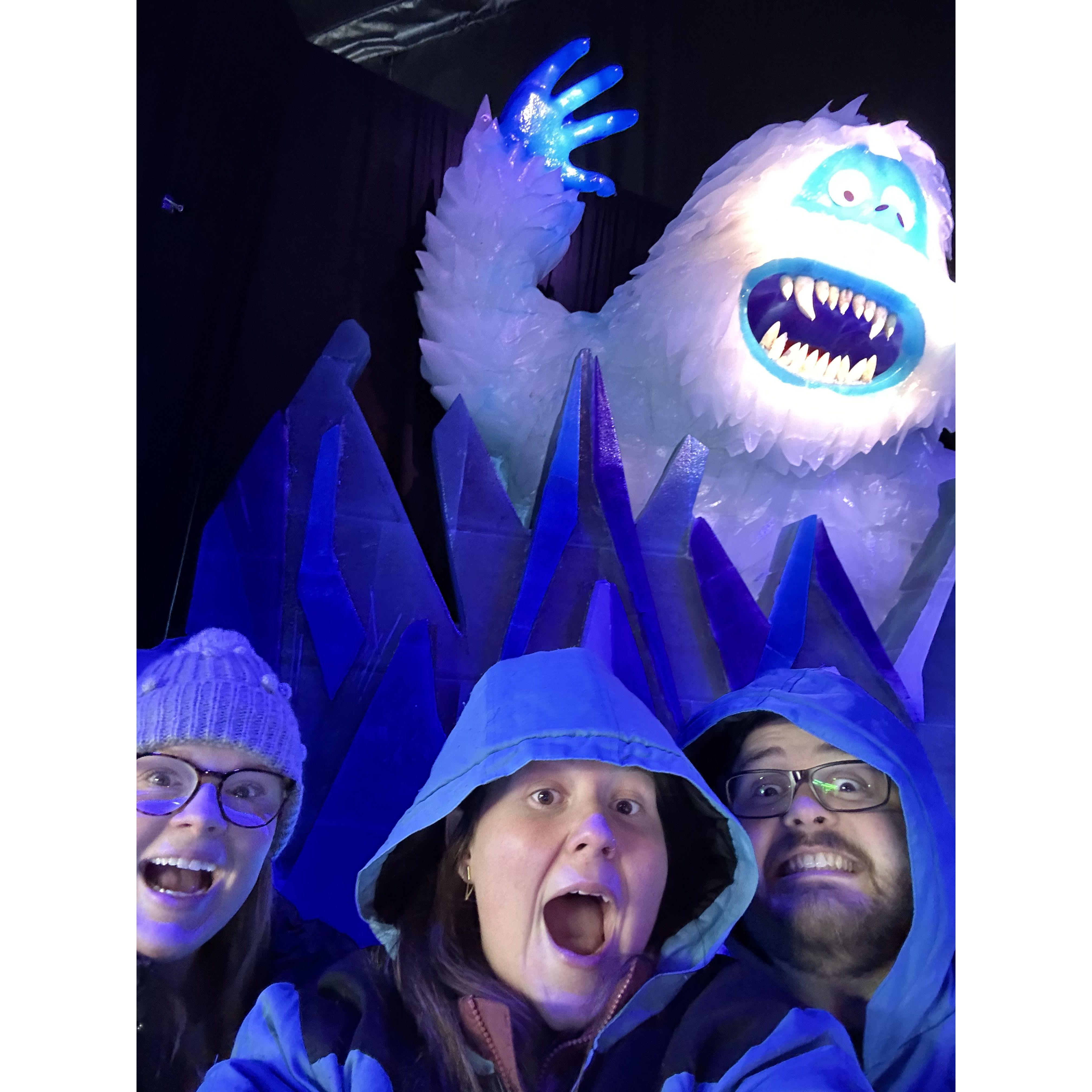 Visiting Turner's family was the first time Susie met her future sis-in-law, Jenna, and the abominable snowman.
