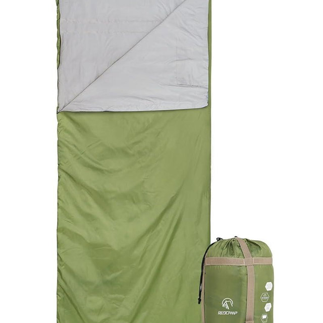 REDCAMP Ultra Lightweight Sleeping Bag for Backpacking, Hiking, Comfort for Adults Warm Weather, with Compression Sack