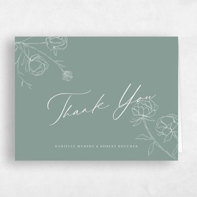 Green Spring Wedding Thank You - Ingrid Landscape