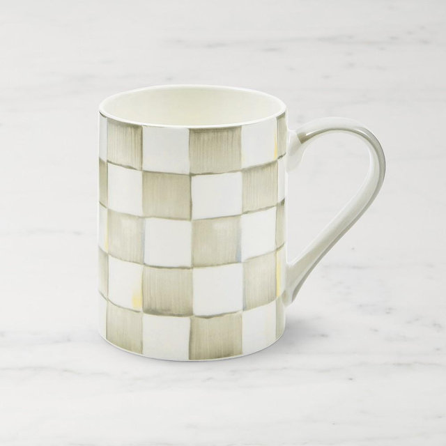 Mackenzie Childs Sterling Check Mug