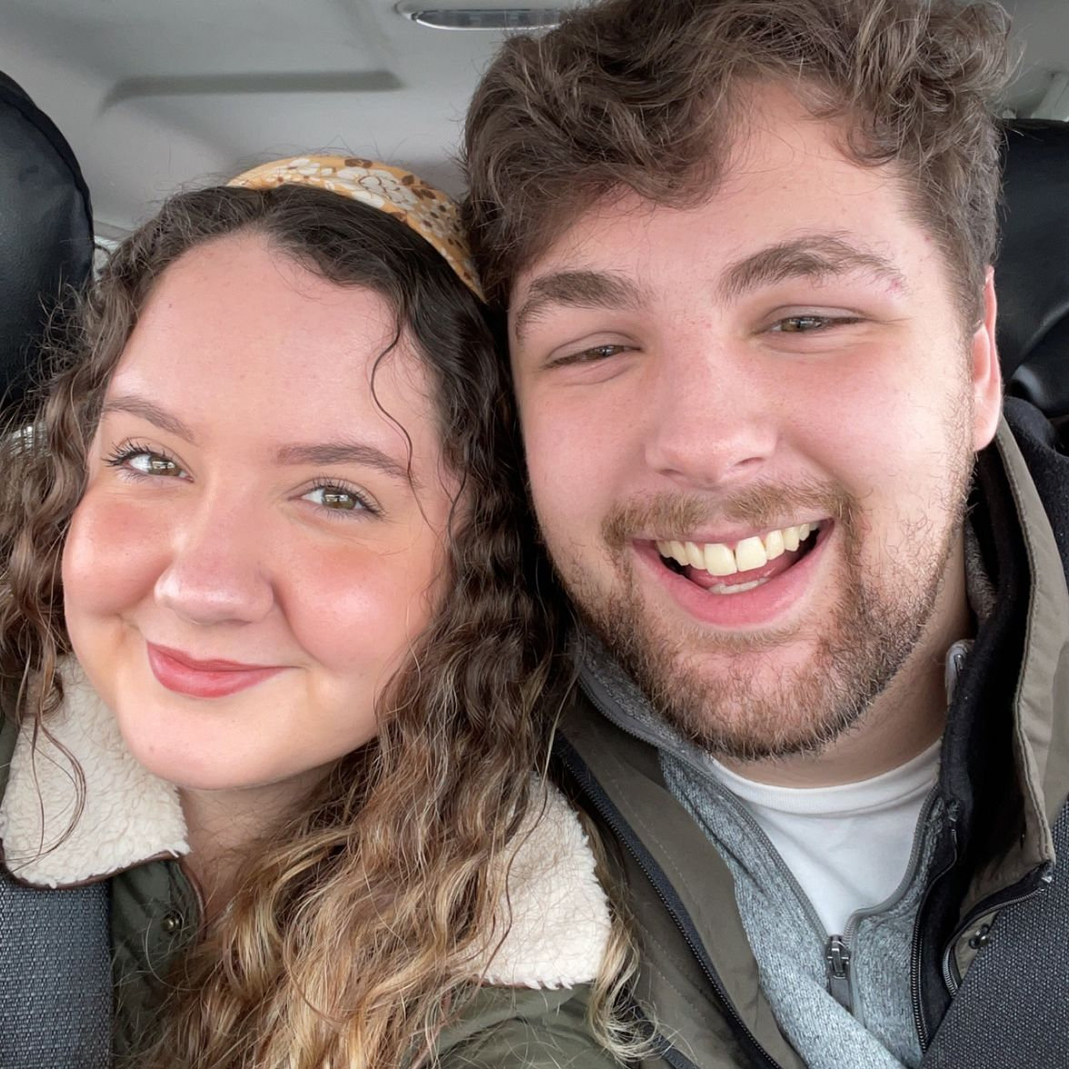 We went ice skating with friends in Watertown