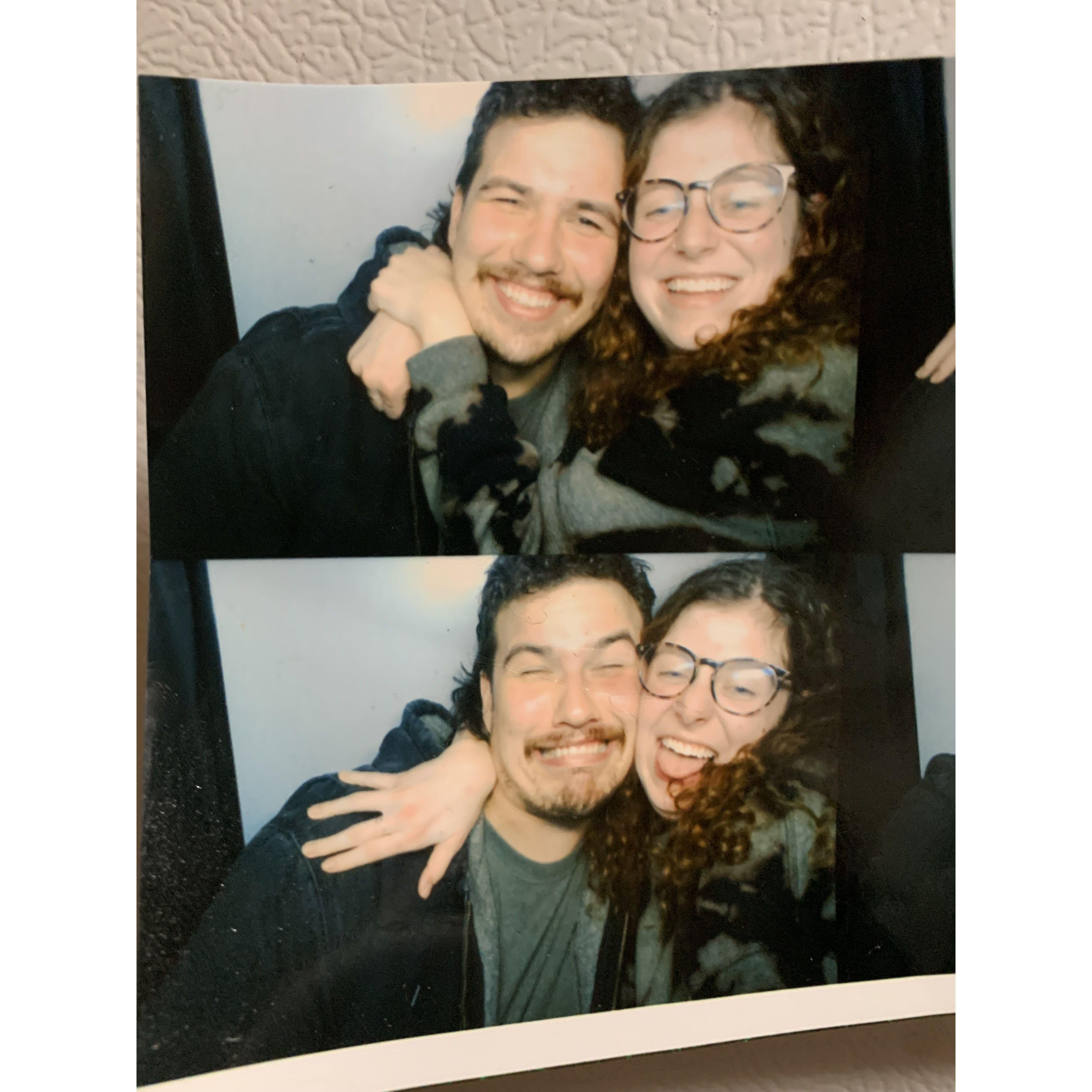 Photo booths are our favorite, whenever we see one we always take a photo!