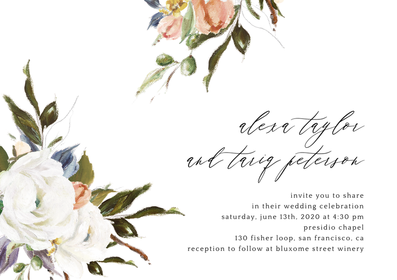 Octavia Script | White | Zola Wedding Invitations