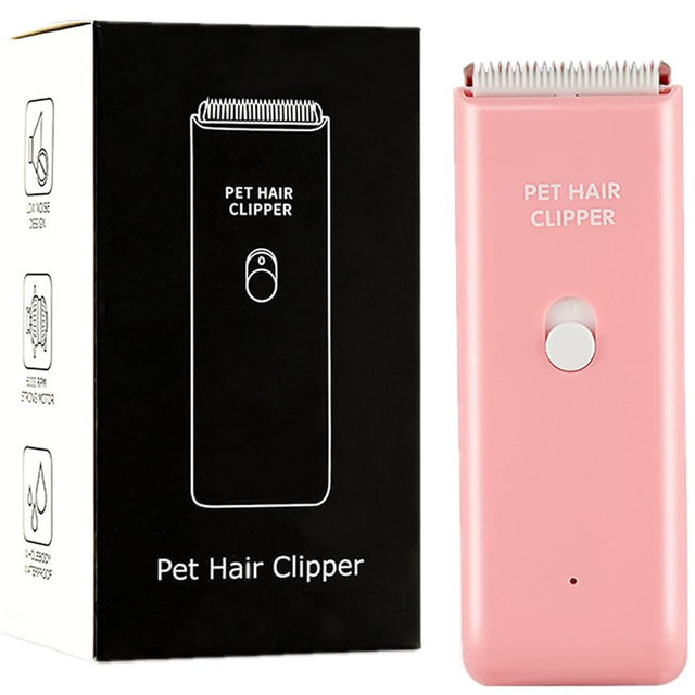 Grimgrow Dog Cat Home Hair Waterproof Clipper Portable Electric USB Rechargeable Pet Grooming Tools Low Noise Shaver Cordless Trimmer for Small and Large Pets