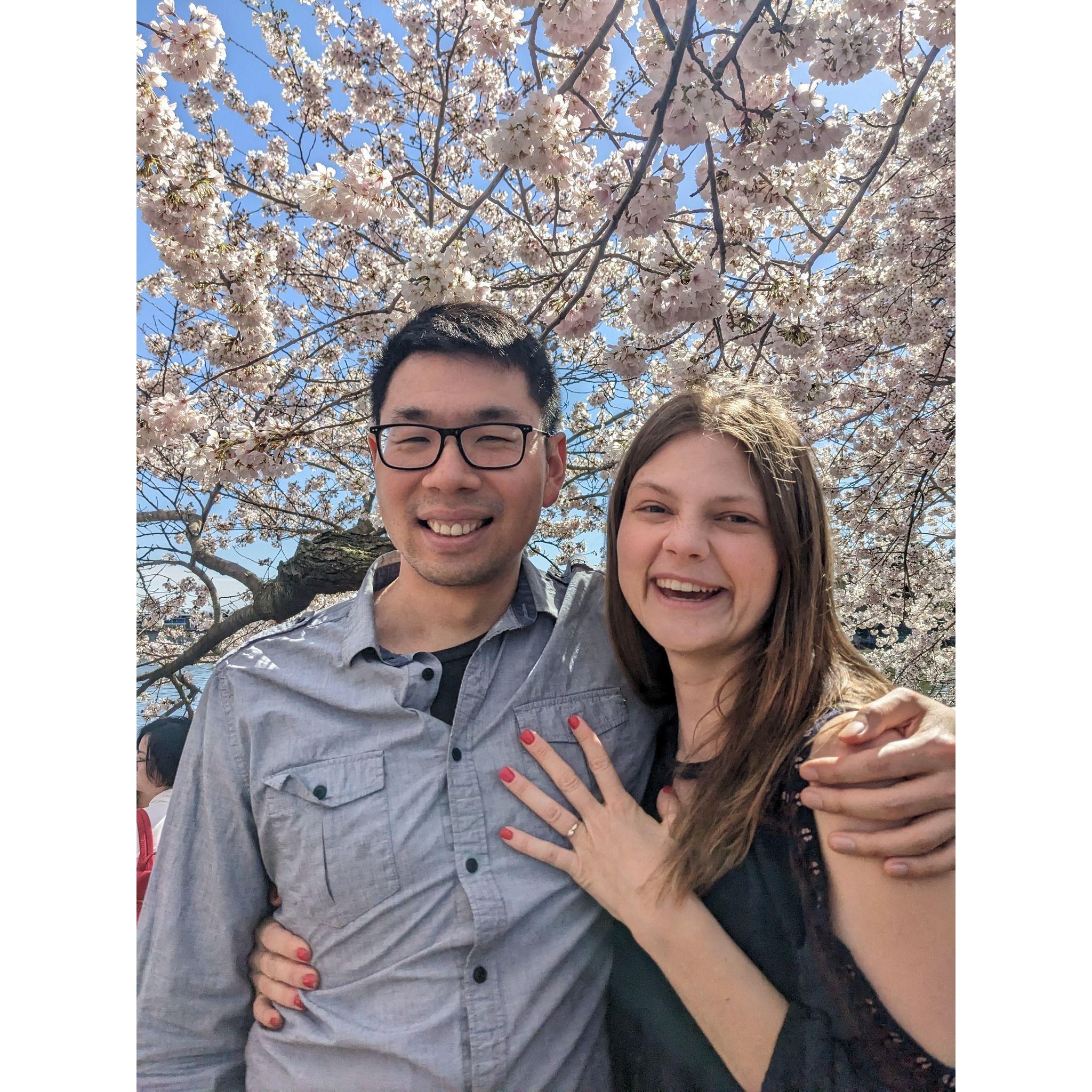 The day after she said "yes"!