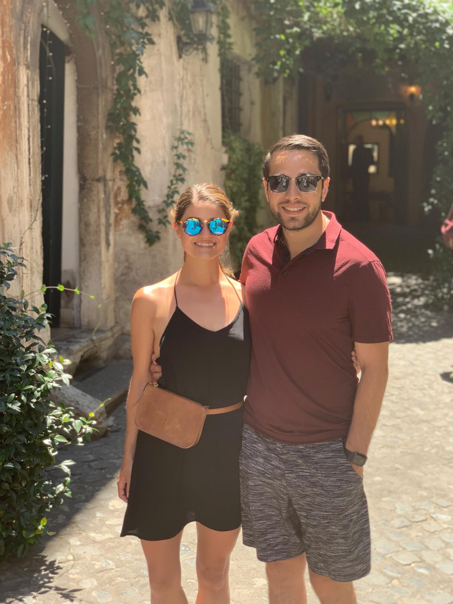 one of the few pictures we took together when we were in italy last summer - its not easy to remember to take pictures together when you're so busy eating and drinking your way through italy!