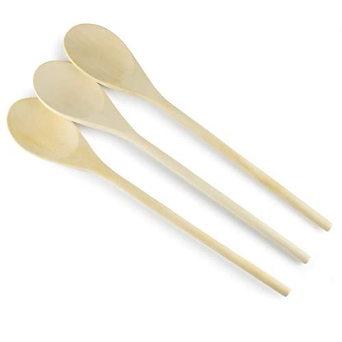 Klee Utensils 3-Piece Natural Wooden Spoons for Cooking, 14-inch