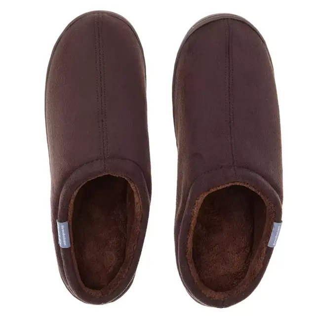 Brookstone® Classic Medium Slip-On Slippers in Chocolate
