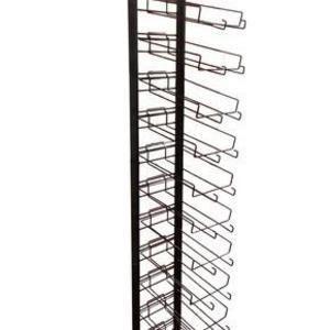 12-Tier Floor Style Cap Display Rack, Black. Displays 144 Caps!