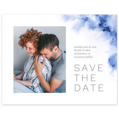 Cornflower, Blue Wedding Digital Save the Date - Bartlett Photo