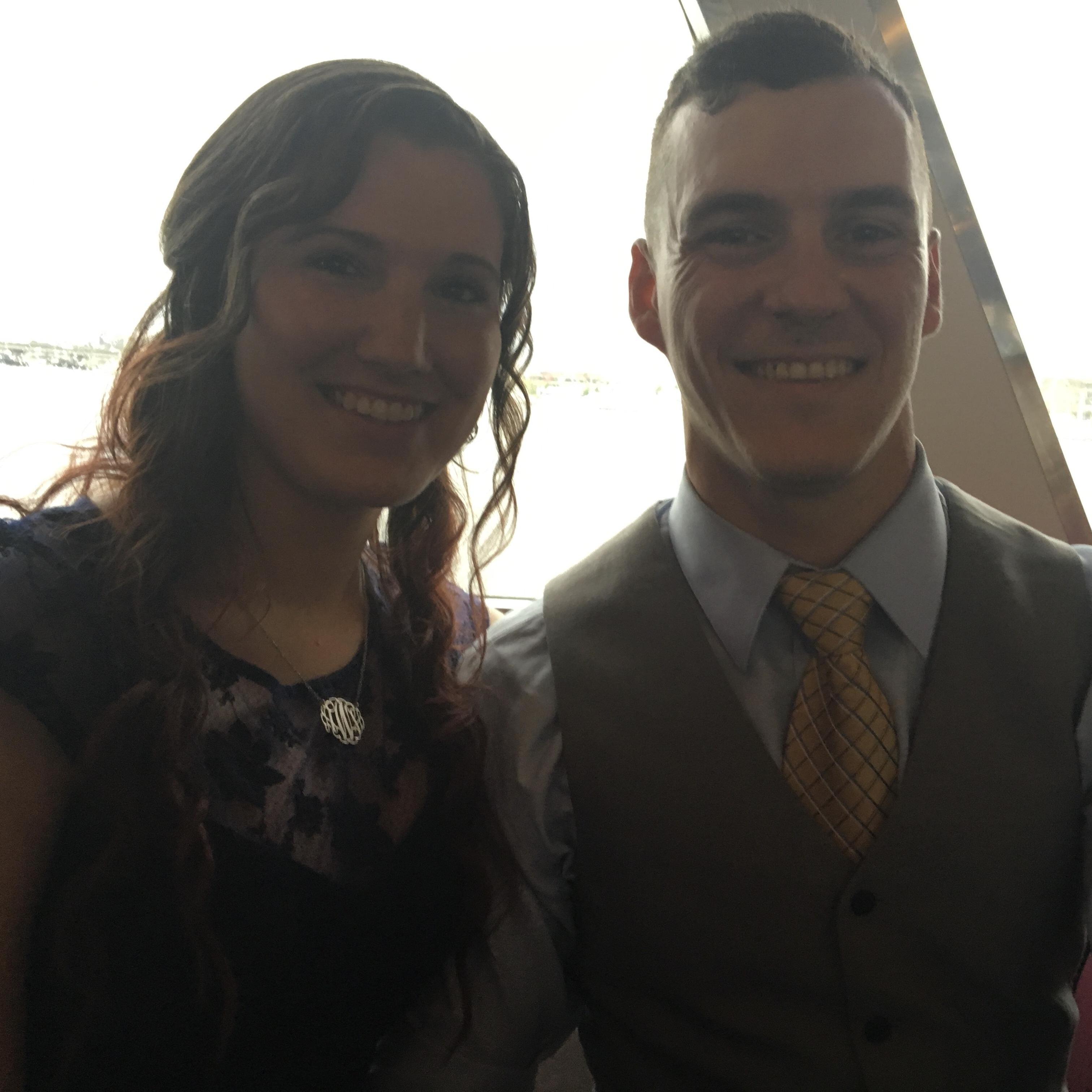 We dress up pretty nice 😘 The best wedding date ❤️