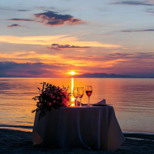 Beachfront Sunset Dinner
