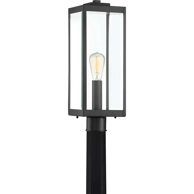 Westover 1-Light Earth Black Outdoor Post Lantern