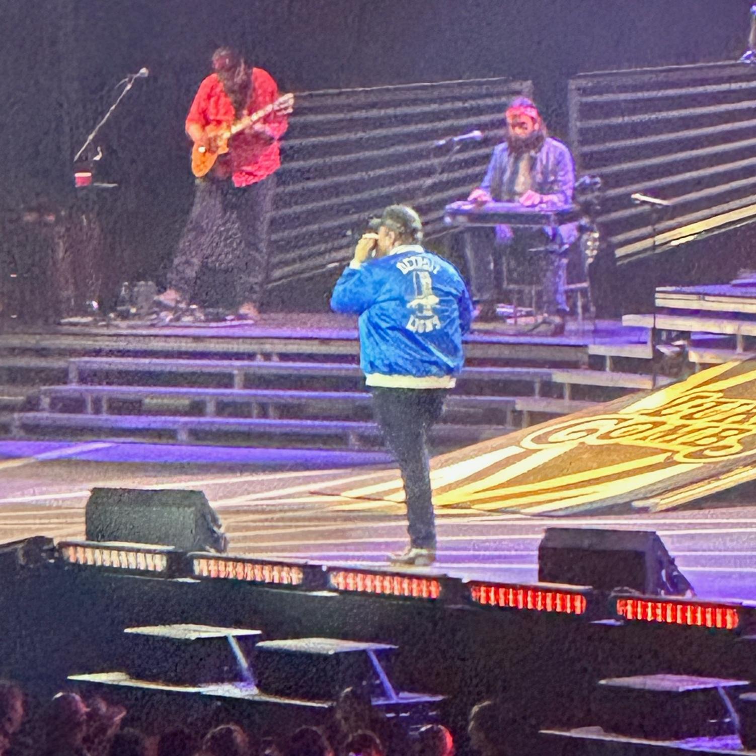 Luke rocking the Detroit Lions jacket