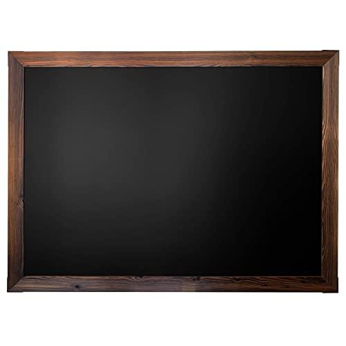 Loddie Doddie Huge Magnetic Chalkboard - 46" x 36.5" Rustic Framed Chalkboard for Wall Decor - Easy to Erase Chalkboard Rustic Frame for Kitchen, Framed Magnet Blackboard - Hanging Black Chalkboards