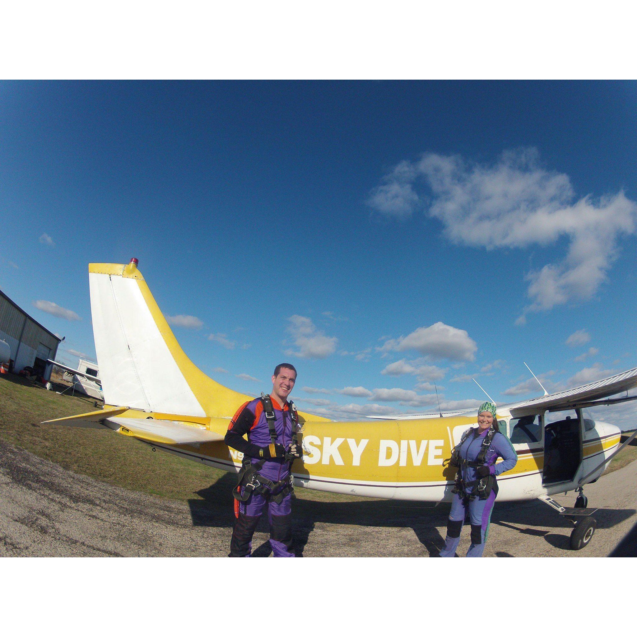 The only person I would jump out of a plane with! December 2014