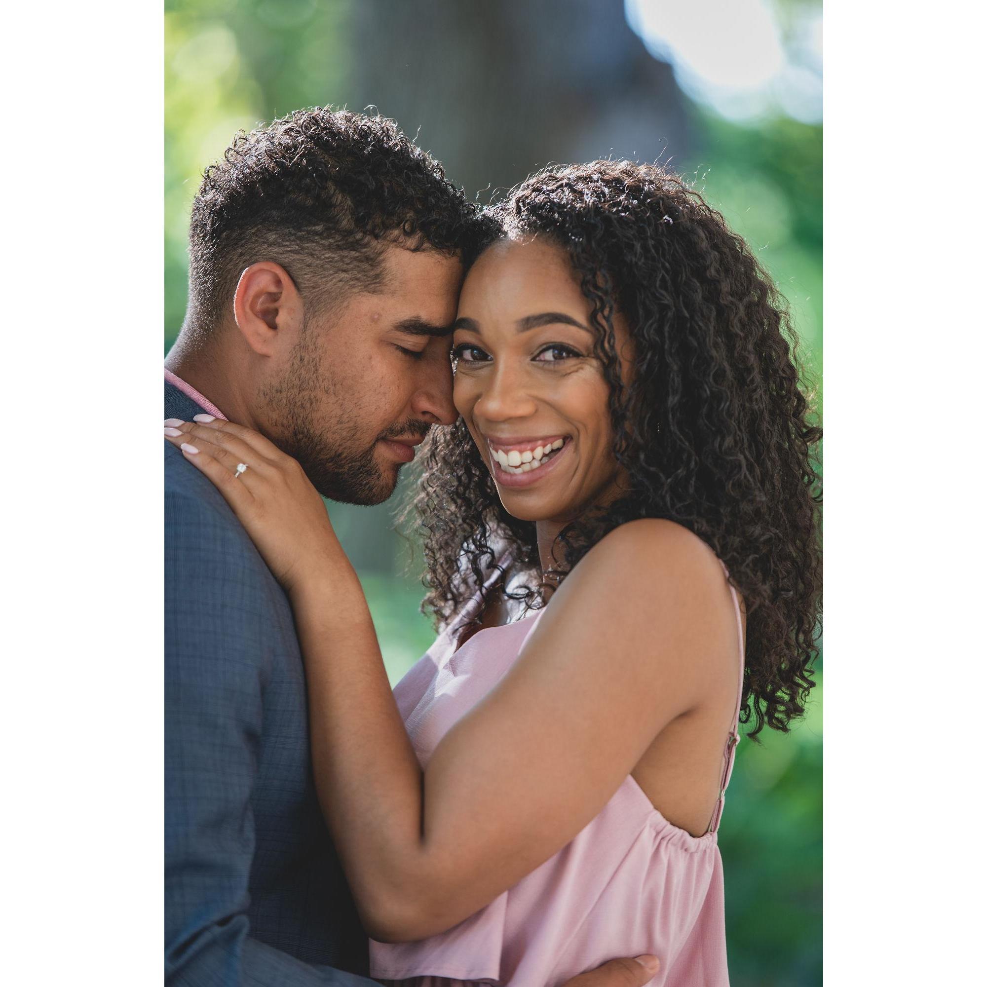 Morgan telling me jokes- Engagement Session July 2019