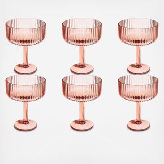Mesa Acrylic Coupe Glass, Set of 6