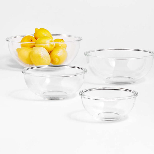 Nesting Glass Mixing Bowls, Set of 4