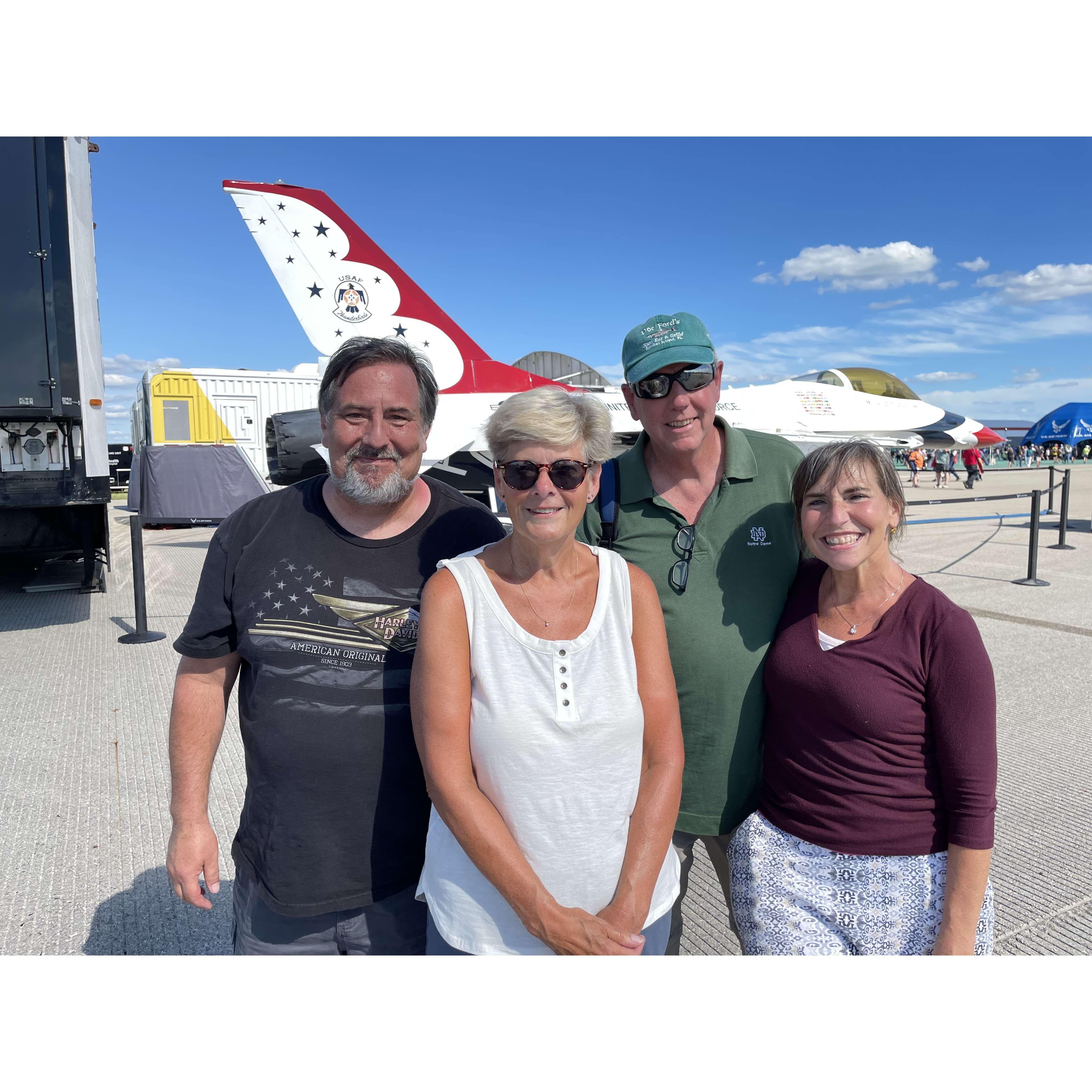 Cause who wouldn't want their picture in front of one of the Air Forces Thunderbirds! 
Dayton Airshow 2022