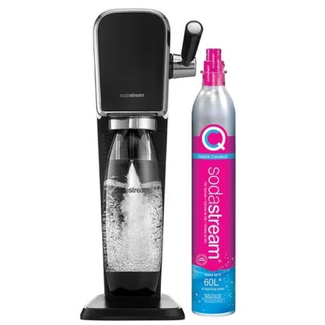 SodaStream Art Sparkling Water Maker (Black) with CO2 and DWS Bottle