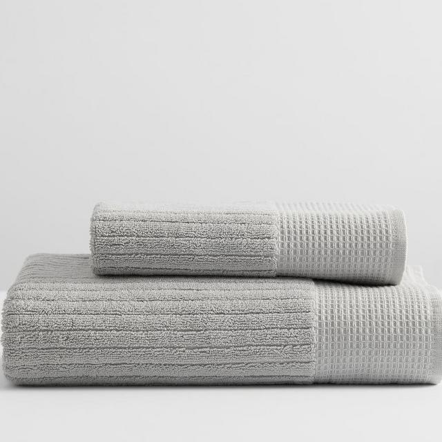 Aerospin™ Ribbed Organic Hand Towel, Gray Mist