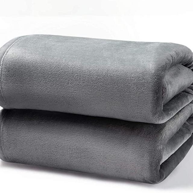 Bedsure Fleece Blanket King Size Ash Grey Lightweight King Blanket Super Soft Cozy Microfiber Blanket