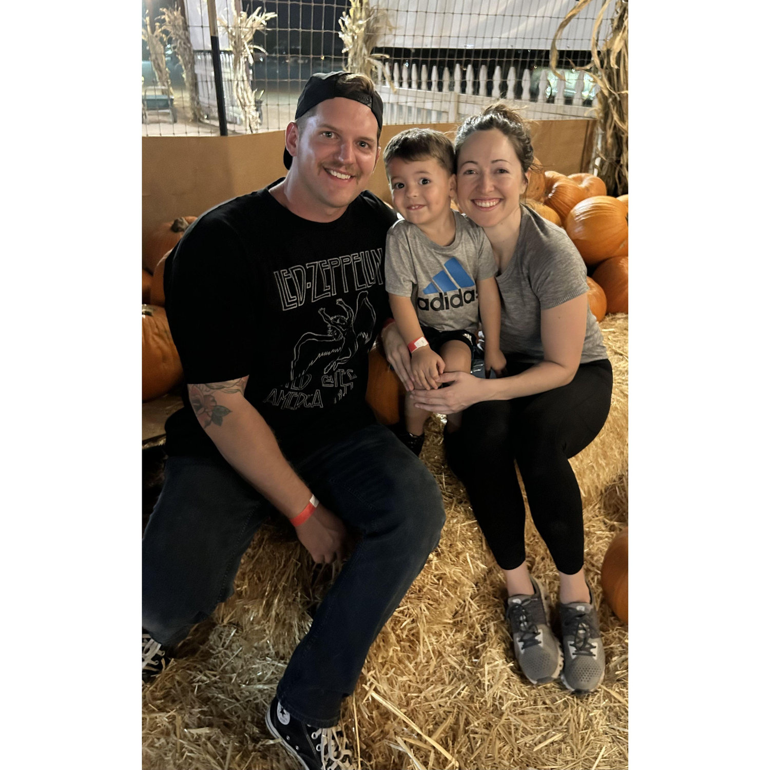 It was Callum's idea to take what would be our first picture together as a family. :-)