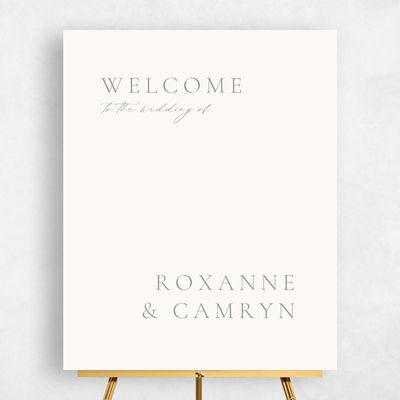 Beige Wedding Sign - Altair Portrait