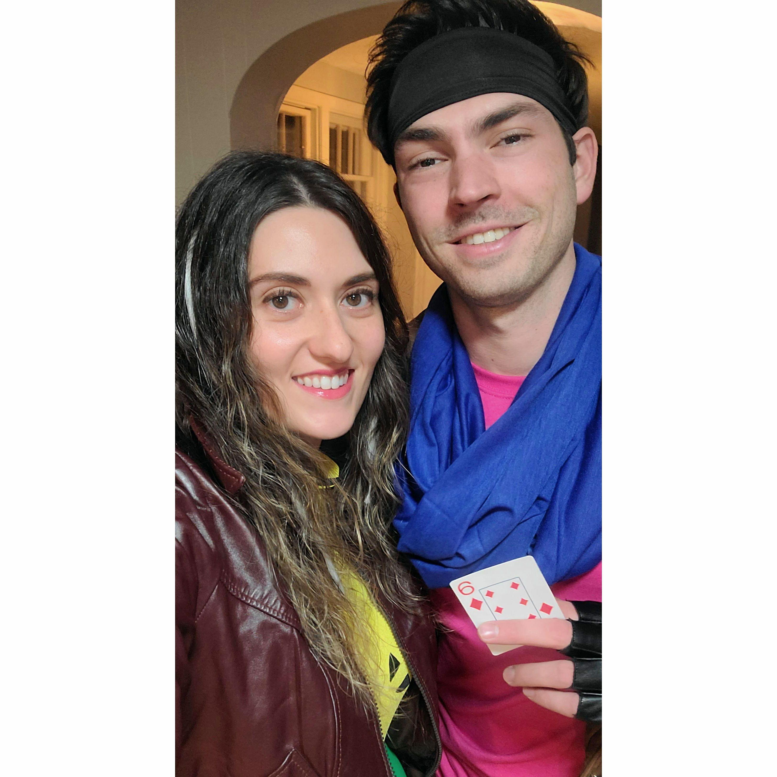First couple's costume: Rogue and Gambit