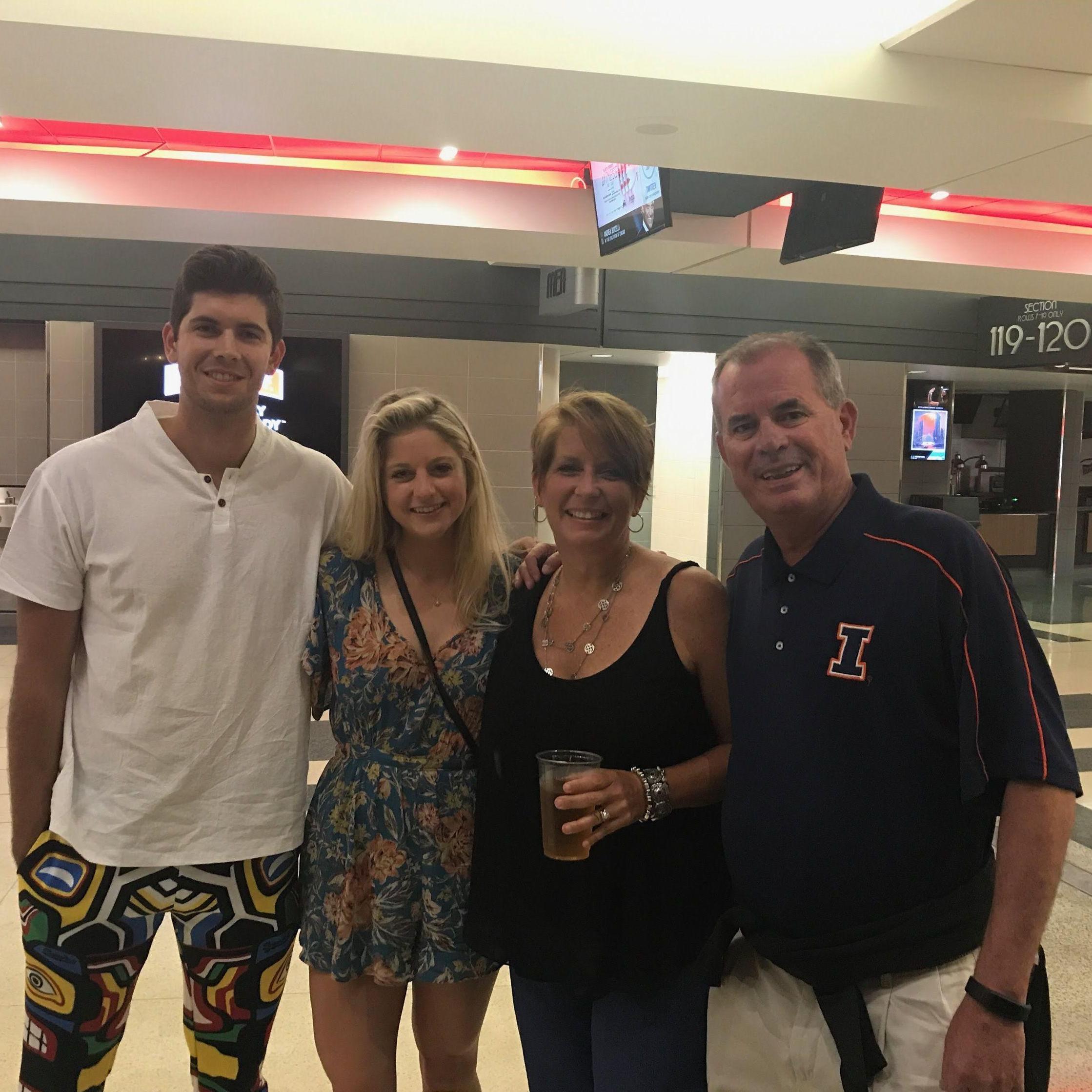 July 2017—Pete & Claude’s first photo—snapped at an Earth, Wind & Fire concert—also marked Claude’s first time meeting Brad & Tracy.

So yes, their very first photo together also included the in-laws.