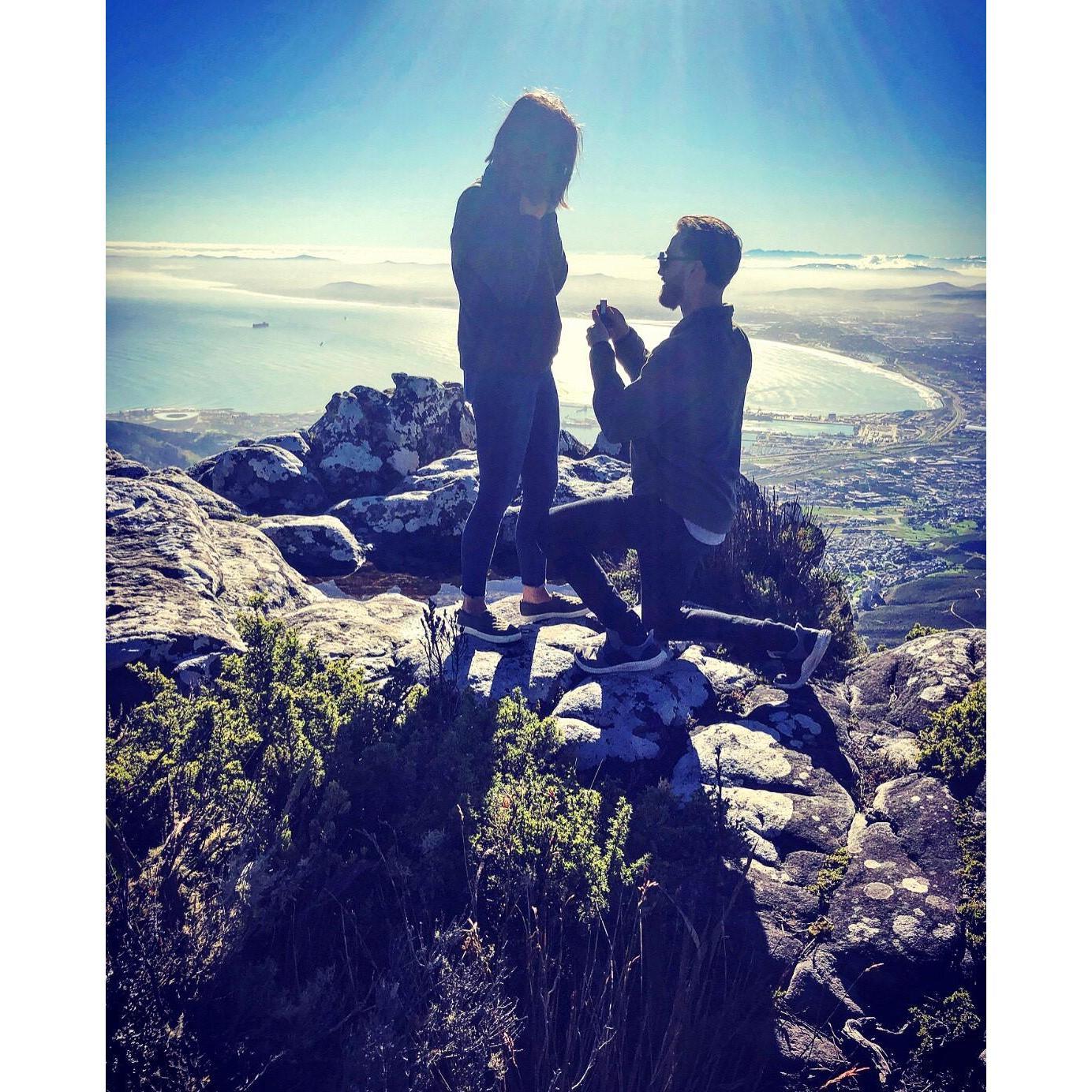 Saying "I do" to the man of my dreams on Table Mountain in Cape Town SA