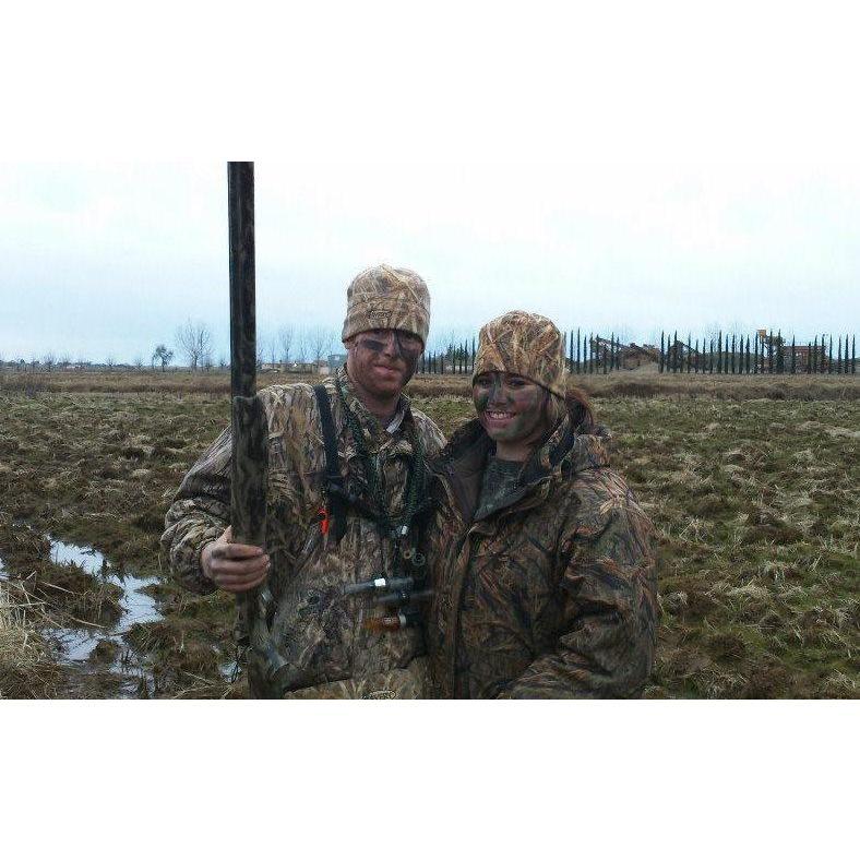 First time Josh took Cally hunting. (she was cold the entire time)
