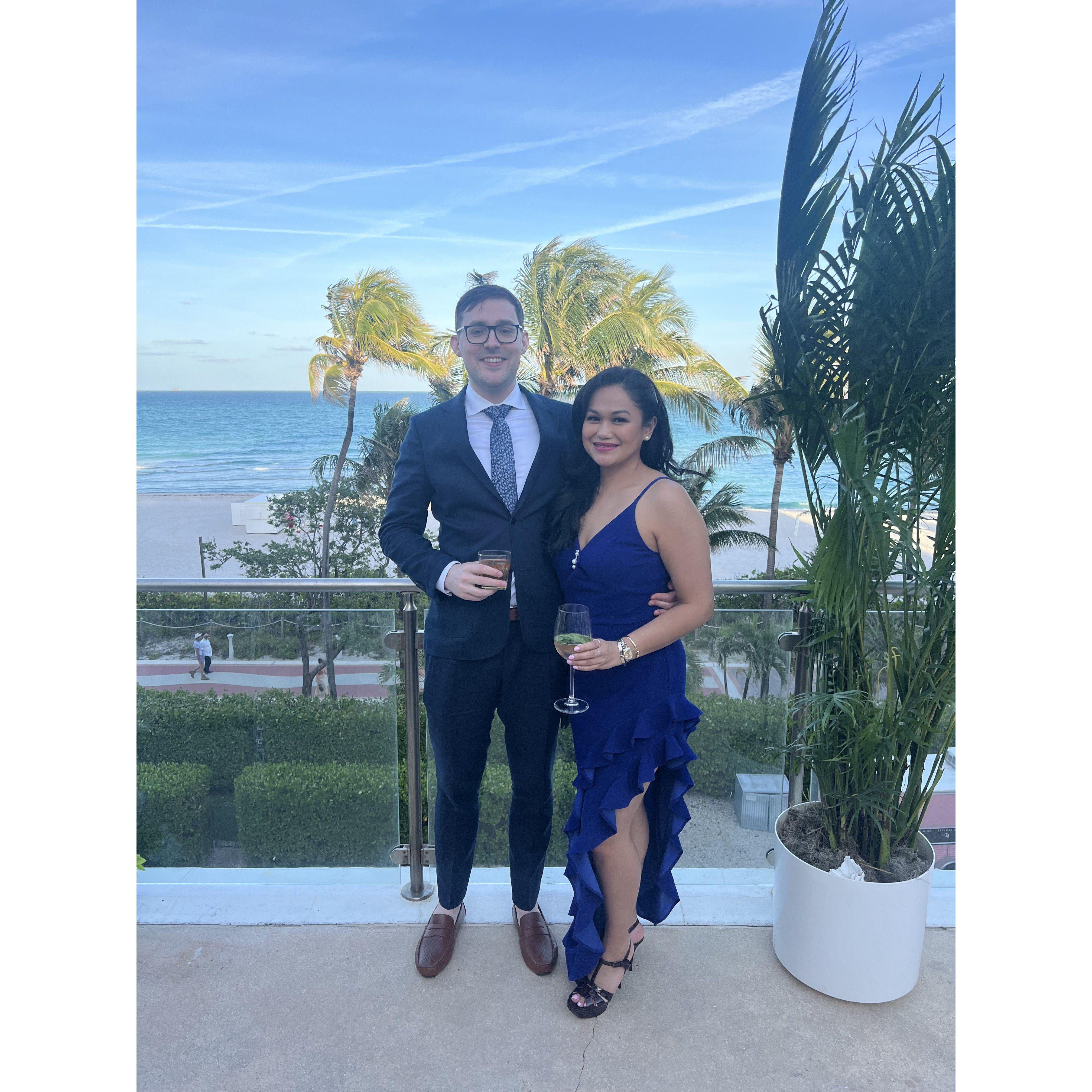 Celebrating a friends wedding in Miami