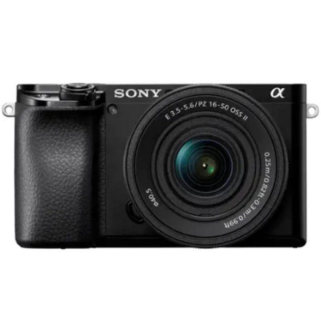 Sony - Alpha 6100 Mirrorless 4K Video Camera with E PZ 16-50mm + 55-210 Lenses - Black