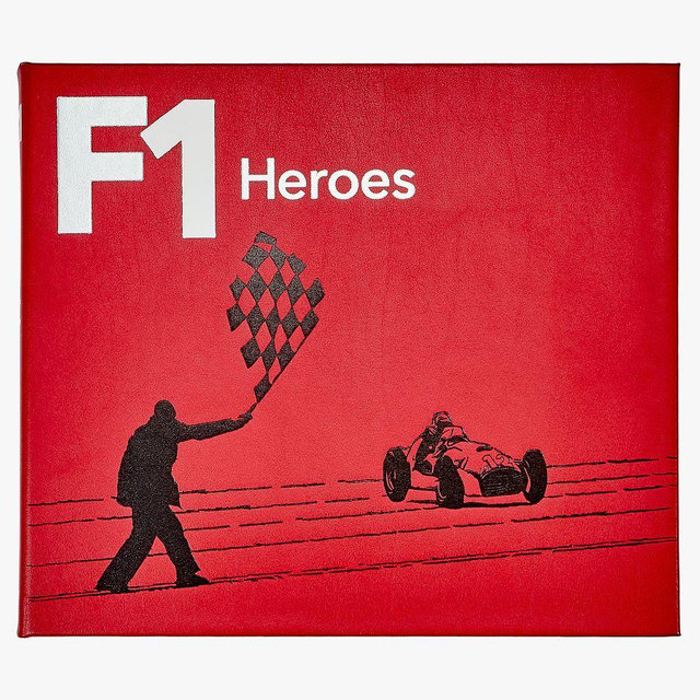 Leather F1 (Formula One) Heroes Book, Red
