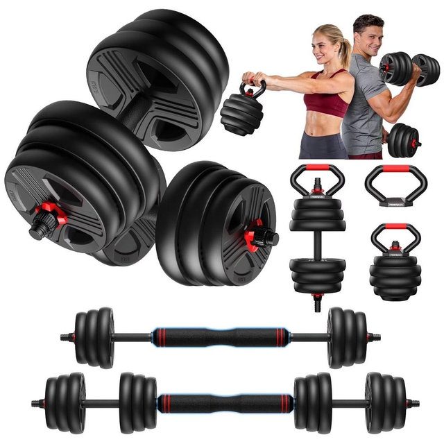FED FITNESS Adjustable dumbbell set, 90lbs Weights set with upgraded nut, 5 in 1 Weight Set Used, Fitness Exercise for Home Gym
