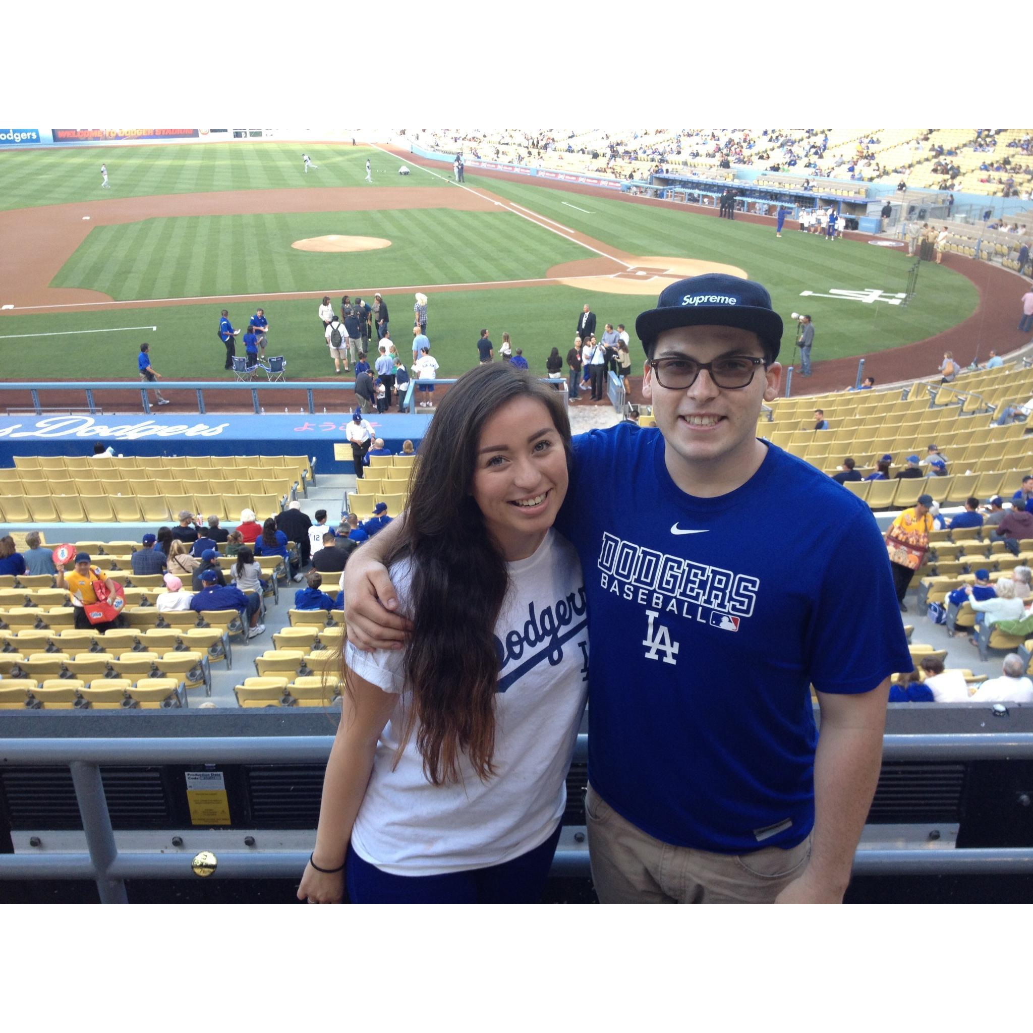 Our first dodgers game - 2013