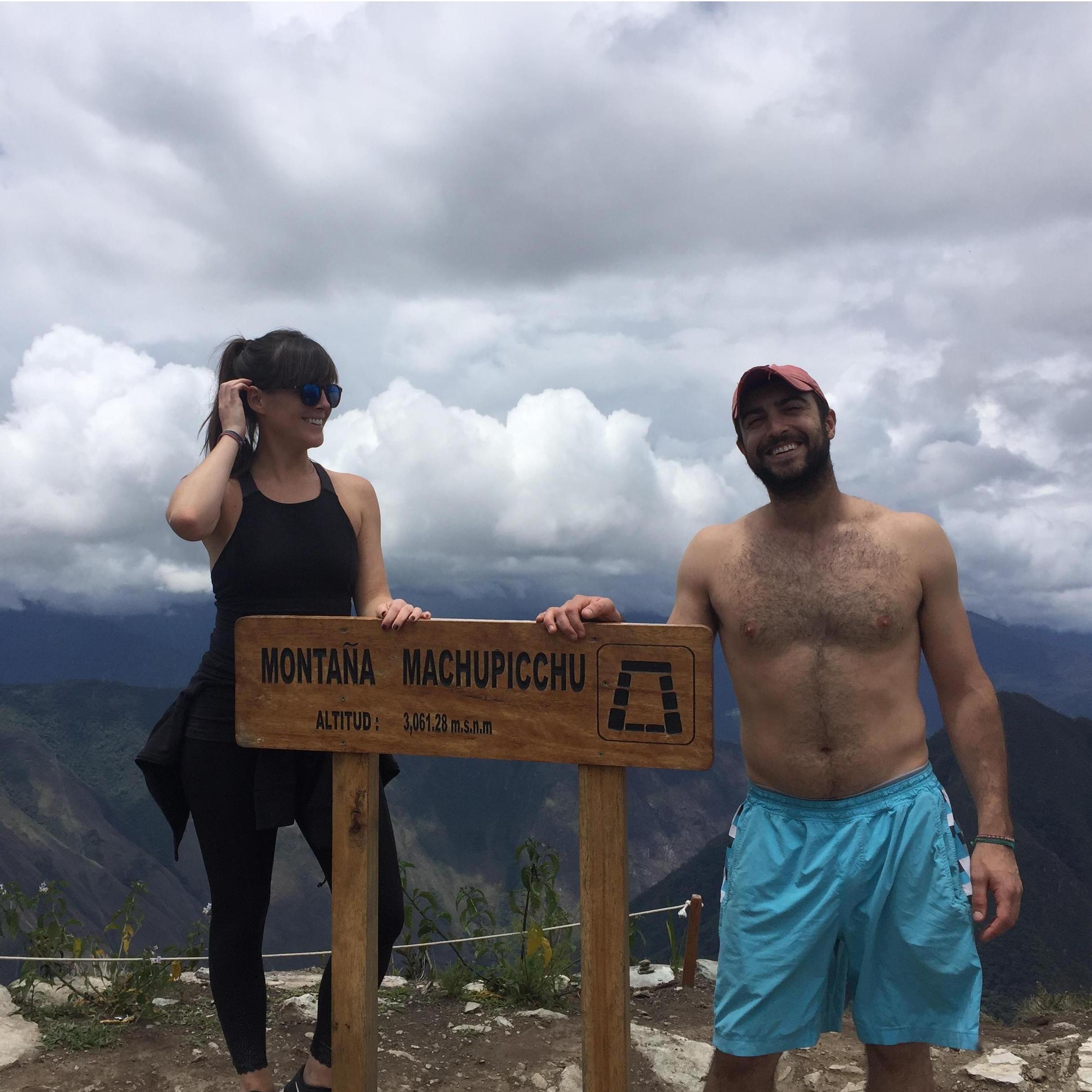 After hiking Machu Picchu (the short hike, not the whole thing...haha)