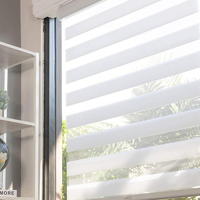 CHICOLOGY Zebra Blinds , Roller Window Shades , Blinds for Windows , Roller Shades for Windows , Window Shades for Home , Window Shades , Pull Down Shades for Windows , 29" W X 72" H , Basic Arctic