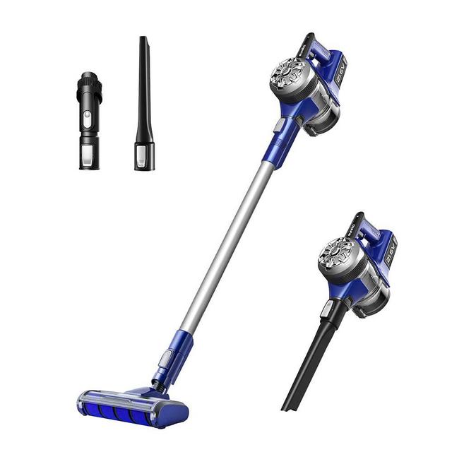 Eureka NEC122 PowerPlush Cordless Vacuum Cleaner, Handheld Vacuum, Hard Floor Stick Vacuum Cleaner, Blue