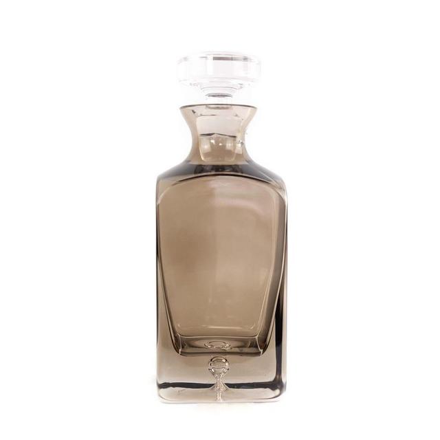 Estelle Colored Decanter Glass, Gray Smoke