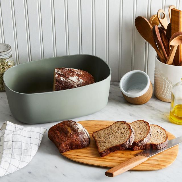 Modern Bread Box with Reversible Lid