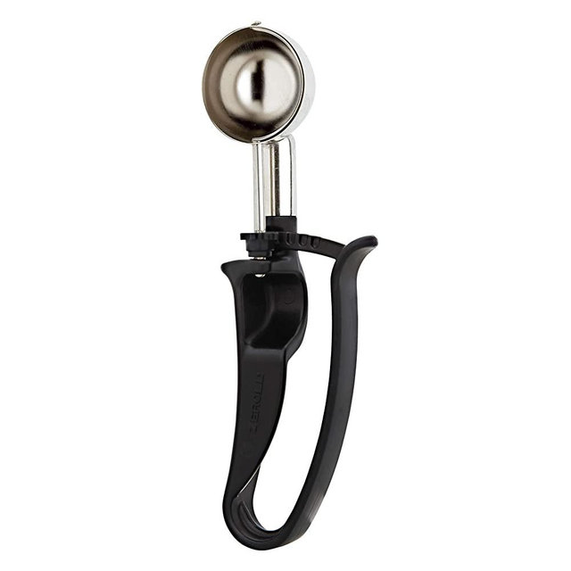 Zeroll 2030 Universal Standard Length EZ Disher Food Portion Control Scoop Designed for Right or Left Hand Use Dishwasher Safe NSF Approved, 1 3/4-Inch, Black