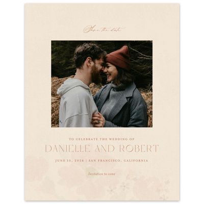 Beige Wedding Digital Save the Date - Elidure Photo